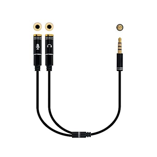 CABLE ADAPTADOR AUDIO NANO CABLE JACK 3.5/M - 2XJACK 3.5/H 30CM NEGRO | Ya disponible en tu tienda friki favorita! En mundofriki.es!
