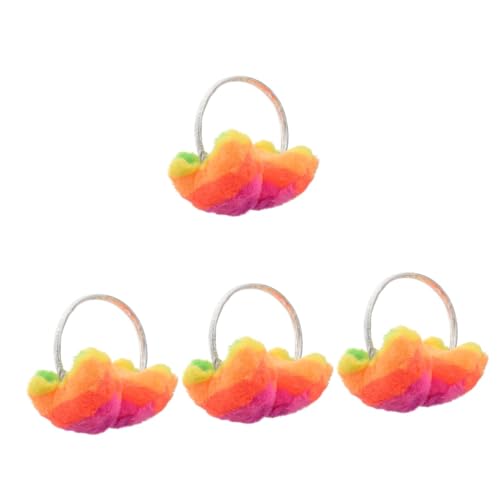 Orejeras de peluche en forma de corazón GALPADA para niñas pack de 4 unidades