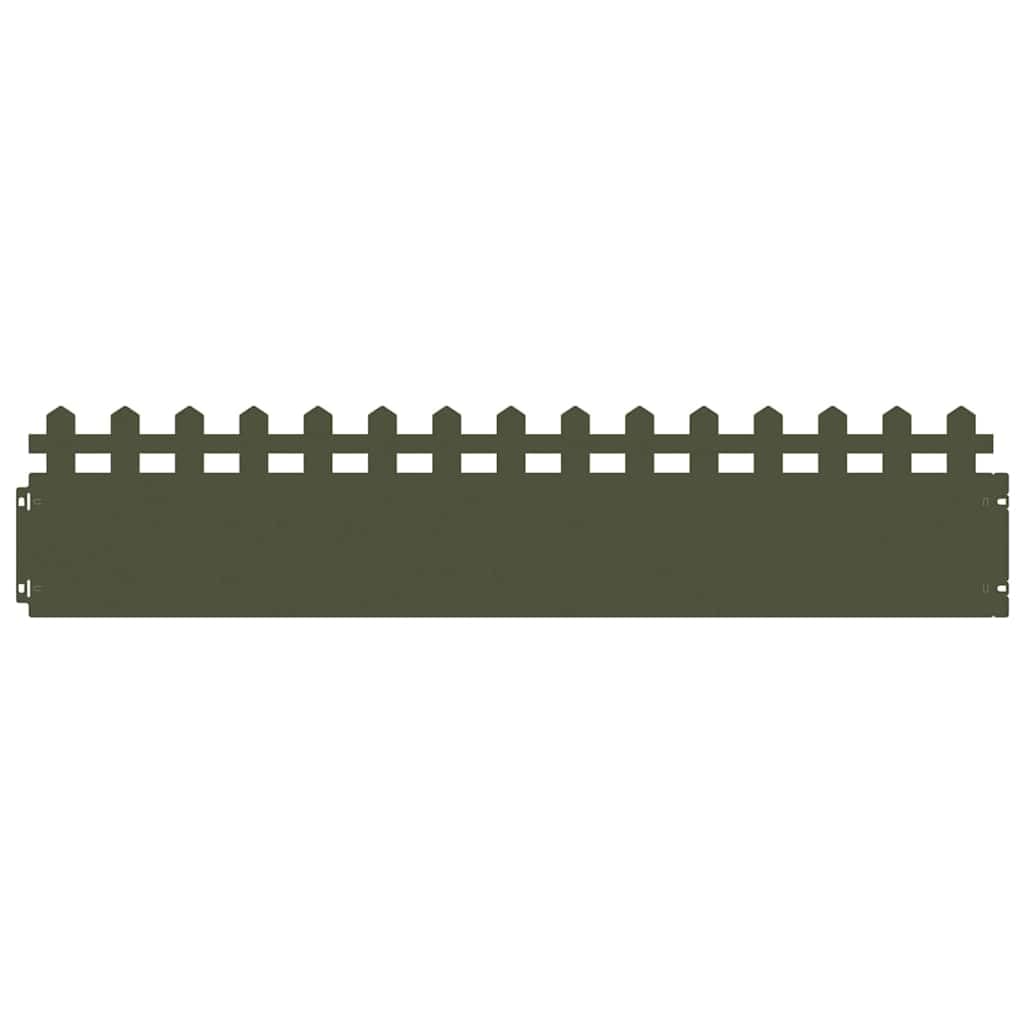 EBZFASO Steel Lawn Edging, Lawn Borders 103 0.05 22cm Fle ible For Garden(Olive,10 Set)