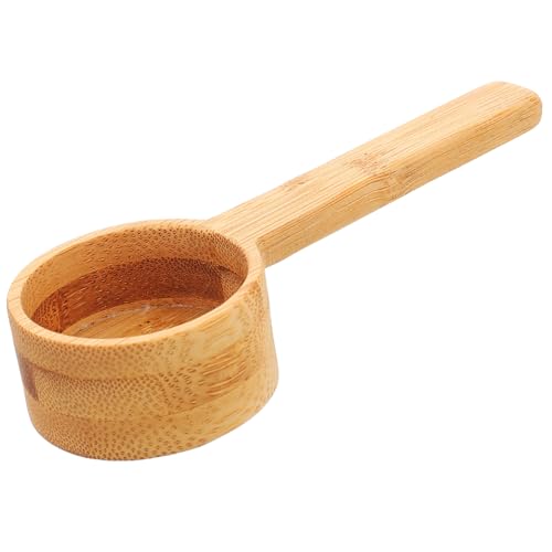 EPIGEIST 計量可能な丸型ヘッド 木製コーヒースプーン 多機能ティースクープ 調味料計量用 家 カフェ用