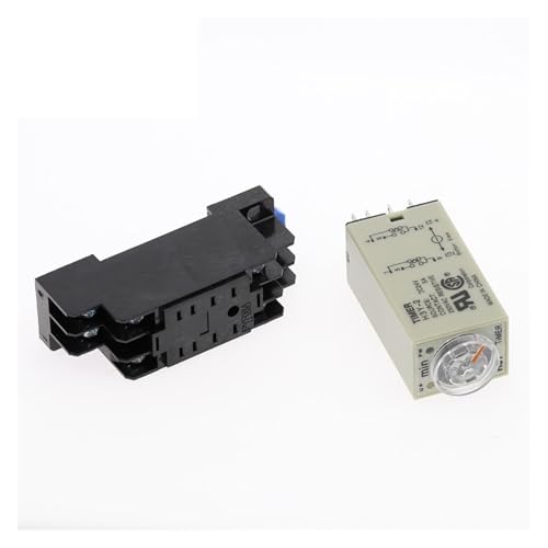 Relais temporisé de commande DPDT 24V CC avec socle 8 broches