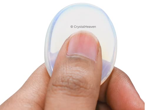 Image of Opalite Crystal Thumb Worry Pebbles Stones for Anxiety Stress Relief