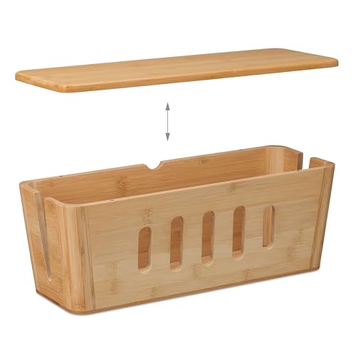 Boîte cache-câbles en bambou pour cacher les multiprises du salon - 6
