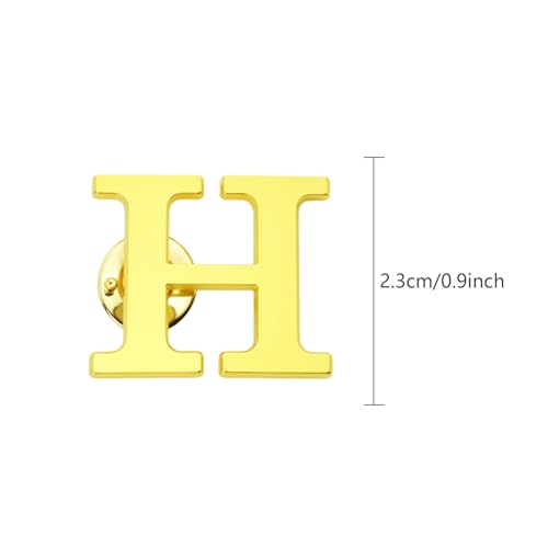 Image of 10Pack A-Z 26 Letters Pins Brooches Silver Plated Metal Broaches Pins-GOLD Initial Breast Brooch pin Tack Name Personalized Gifts for Women Men