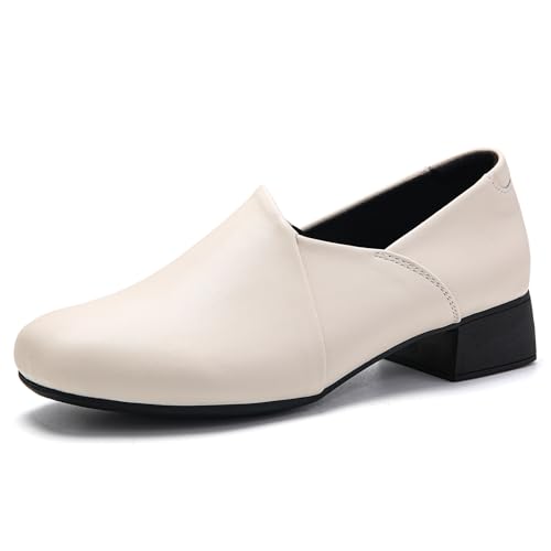 Image of UZB Loafers for Women Dress Shoes Slip On Shoes Low Heel Casual Work Office Dressy Shoes