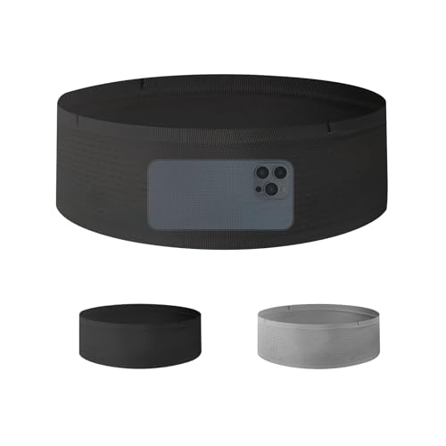 aninako ランニング ポーチ 揺れない 4ポケット ランニングベルト 大容量 超軽量 ウエストポーチ 高弾性 伸縮 洗い可能 ジョギング クライミング サイクリング フィットネス アウトドア 旅行用 男女兼用 (ブラック XL)