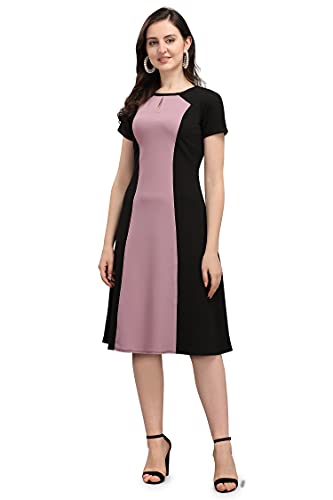 Image of PURVAJA Women's Fit & Flare Knee-Length Dress