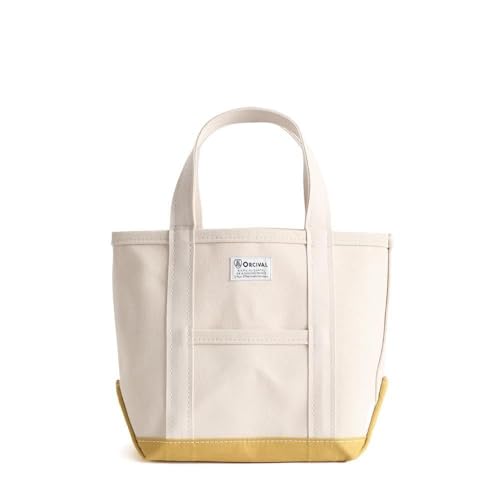 ORCIVAL (�I�[�V�o��) / OR-H0285 KWC �L�����o�X �g�[�g �o�b�O S�T�C�Y - ECRU×MUSTARD