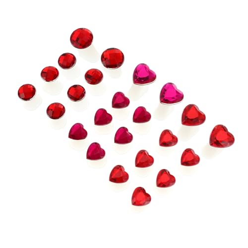 SHERCHPRY 24Pcs Chic Heart Silicone Toe Separators Nail Art Toe Spacers for Pedicures Rhinestone Design for Comfortable Use for Bunion Relief