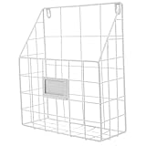 Revistero de alambre colgante: este diseño elegante y contemporáneo se perfectamente con la decoración de cualquier sala de estar, agregando un toque de y estilo artístico a su espacio, estante de pared de oficina para libros