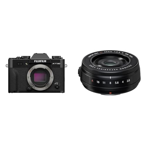 Image of FUJIFILM X-T30 III Mirrorless Camera Body, Black w / XF23mmF2.8 R WR Lens, Black Bundle