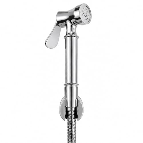 Image of Brass Health Faucet for Bathroom & Toilet | Jet Spray Gun for Toilet | 2 Years Warranty | Chrome Finish,High Pressure Jet Spray Gun | Pure Brass