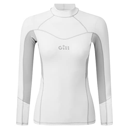 Gill Camiseta de Manga Larga con protección Solar UV 50+, Ideal para Todos los Deportes acuáticos, Surf, Paddle Board y Kayak para Mujer Blanco 14