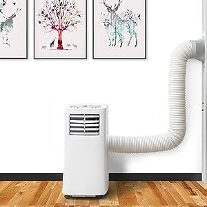 Qcwwy Portable Universal Flexible Air Conditioner Exhaust Hose Tube Replacement Parts (Silver Or Metallic, PP+Steel wire, 15cm*2M) - Image 2