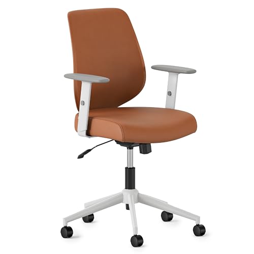 Image of Branch Daily Chair - Vegan Leather Office Chair with Swivel, Lumbar Rest, and Adjustable Armrests - Comfortable Seating for Improved Posture and Productivity - Dune | Lumbar Rest and Adjustable Armrests, Comfortable Seating for Improved Posture and Productivity, Dune
