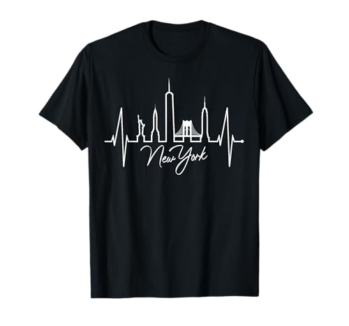 Nueva York Skyline Corazón Horizonte NY New York Camiseta
