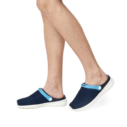 KazarMax Wanderer Men's Casual Clogs with Adjustable Back Strap | Comfortable & Light Weight | Stylish & Anti-Skid | Everyday Use Memory Foam Clogs