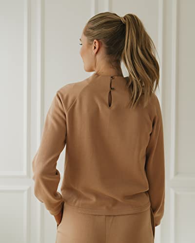 The Drop Women's Praline Mock Neck Knit Fleece Top by @fashion_jackson - Image 5