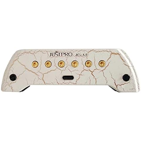 JUSTPRO Acoustic Guitar Pickup, Dual-System Active Pickup for Acoustic Guitar, Magnetic Rechargeable Sound-hole Guitar Pickup with Humbucker Microphone Volume Tune Cover