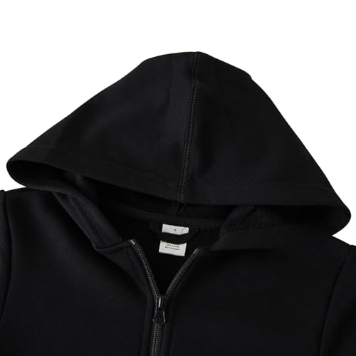 UMELOK Kids Full Zip-Up Hoodie Solid Sweatshirt for Boys and Girls3