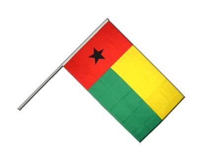Drapeau Guinée-Bissau de qualité supérieure sur hampe en bois durable