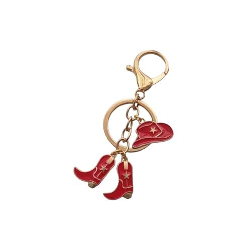EVKILKJS Western Keychain for Women Cowboy Hat Cowgirl Boots Key