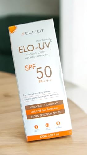 Image of Elliot Elo-UV Sunscreen Lotion for All Skin Types, SPF 50, PA+++, 100ml