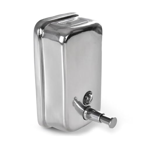 SHINEOFI Dispensador de Jabón Líquido Montado en Pared de Acero Inoxidable 201 Grueso, Recargable, Capacidad 1000 Ml, Bomba Manual para Baño, Hotel y Uso Doméstico