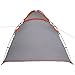 vidaXL Camping Tent in Gray and Orange - Large, Water-Resistant, Spacious Cabin Design with Bag, Ropes, Stakes, Zipper Closure for Outdoor Use - Easy Setup, Portable Shelter Gear for The Family