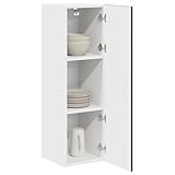 vidaXL Armario de Cocina Mural con Estante Negro 30 x 31 x 100 cm, Gabinete de...