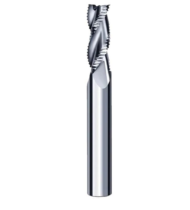 Fraise à ébaucher HSS 6 mm, 7, 8, 10, 12, 3 ou 4 dents, pas fin, revêtement TiN, for l'usinage d'aluminium et d'acier basse vitesse(20x20x45x110,3Flutes)