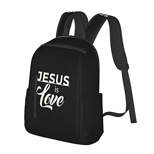 Yeshua Jesus Christian Backpack Bags Adjustable Casual Daypack Rucksack Travel Holder Bookbags For Women Men Adult 17 Inches