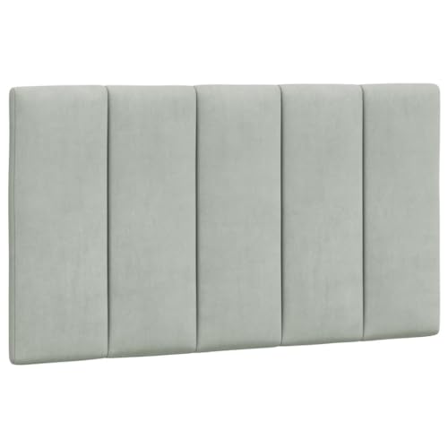 vidaXL Cuscino Testiera Grigio Chiaro 90 cm in Velluto