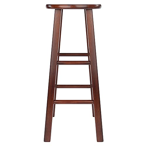 Image of Winsome Element 2-Piece Bar Stool Set, Walnut, 29 inch