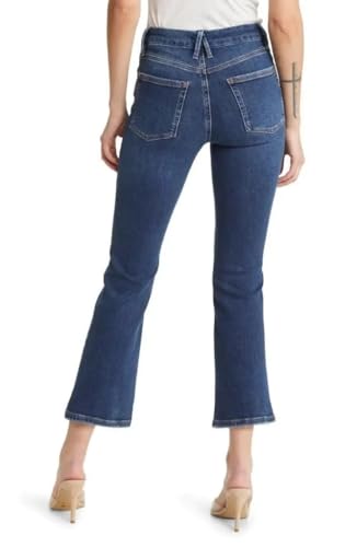Good American Good Legs Ripped Cropped Mini Boot Jeans in Indigo Size 2/26, Blue2