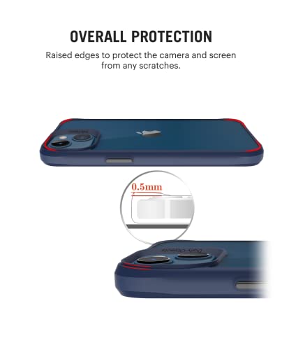 Image of DailyObjects Case for iPhone 14, Drop Protection Polycarbonate Blue Hybrid Slim Shockproof Back Cover