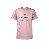 DRESSED IN MUSIC PLAY WITH ME Camiseta Algodón Orgánico Surf Monkey® (M, Rosa)