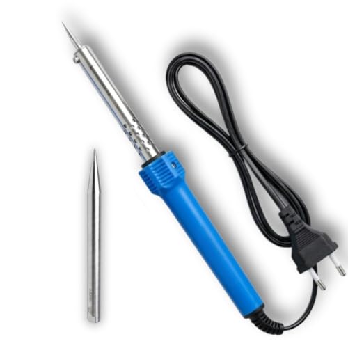 Image of ElectroSea 60W Soldering Iron with Fast Heat Ceramic Core, Replaceable Tip, Non-Slip Grip (220V) Fast Heating Professional Welding Tool for Electronics, Automotive, Heavy-Duty DIY projects