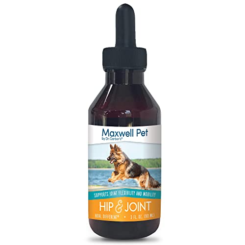 Maxwell Pet by Dr. Garber's - Hip & Joint Supplement for Dogs | Safe, All Natural, Gemmotherapy Formula for Canine Use | Joint Pain Relief; Promotes Healthy Joint Functioning & Mobility | 3 fl oz