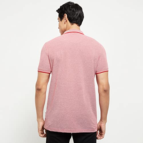 Image of Max Men Textured Slim Fit Polo T-Shirt