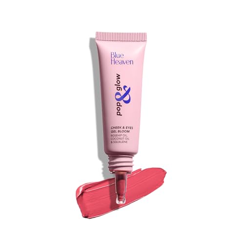 Image of Blue Heaven Pop & Glow Eye & Cheek tint blusher for face makeup, Blush enriched with Rosehip and Coconut oil - Glam Pink, 12ml