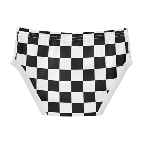 Black and White Buffalo Checkered Toddler Boy's Underwear 2T2