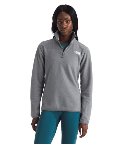 The North Face Womens Glacier Fleece 1/4 Zip Jacket Tnf Mid Grey Heather M