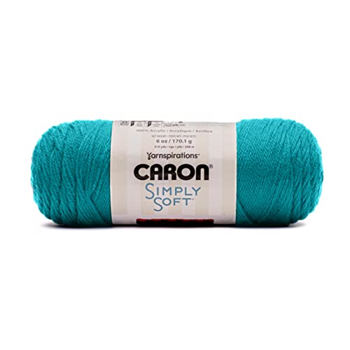 Caron Simply Soft Blue Mint Brites Yarn - 3 Pack of 170g/6oz - Acrylic - 4 Medium (Worsted) - 315 Yards - Knitting/Crochet - Image 2