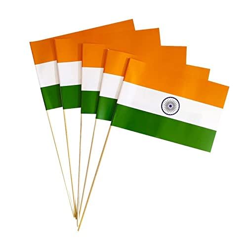 GR DESIGN® Tricolor India Hand Waving Flag for Republic Day Independence Day Celebration | Decoration,Patriotic Day (Size-6x9)) (pack of 50)-image-33
