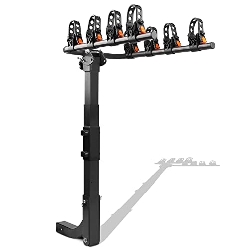 OUDEK Soporte para 4 bicicletas para coche, camiones, SUV y minivans...