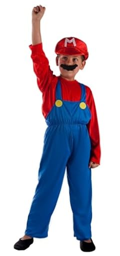 Policcinella Disfraz de Fontanero de Videojuego, Infantil, Niño, Talla 6-7 Años | Ya disponible en tu tienda friki favorita! En mundofriki.es!