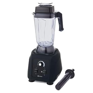 HENDI Blender BPA-vrij, krachtige mixer, handmatig, temperatuurbestendig van -40˚C tot 90˚C, Incl. 2,5 liter kan en deksel, Smoothie-Cocktails-Desserts, 230V, 1680W, 270x250x(H)550mm, BPA-vrij