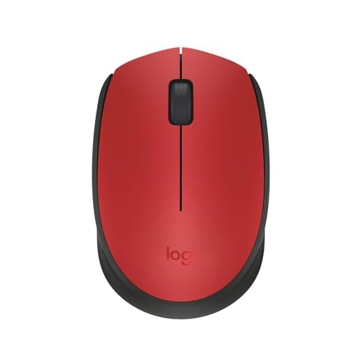 Mouse sem fio Logitech M170 com Design Ambidestro Compacto, Conexão USB e Pilha Inclusa - Vermelho