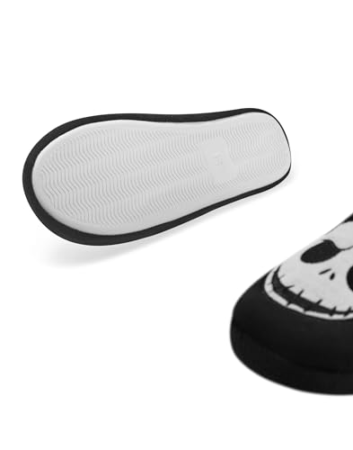 Disney The Nightmare Before Christmas Unisex Slippers | Adults Slip On Mules with Jack Skellington Character Face in Black4
